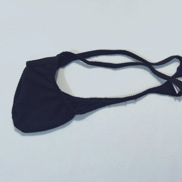 Men's Waffled See-Through "T-Back" Thong - Black - Pouch - Picture 7 of 9